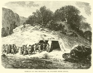 Grafheuvel van het Neolithicum, of Gepolijste Steentijdperk door English School