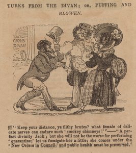 Turken van de Divan; of, Puffing and Blowen; cartoon