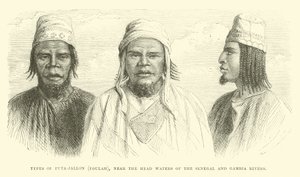 Typen van Futa-Jallon, Foulah, nabij de bronnen van de Senegal- en Gambiarivieren