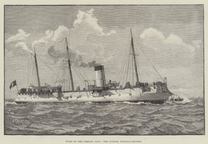 Typen van de Franse marine, de Condor, torpedokruiser door English School