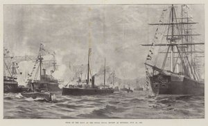 Typen van de Marine bij de Koninklijke Marine Review in Spithead, 23 juli 1887 door English School