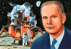 Ongeïdentificeerde Amerikaanse astronaut en maanlander