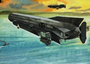 Onbekende Zeppelin-stijl ballon