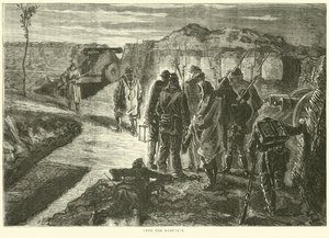 Op de wallen, oktober 1870 door English School
