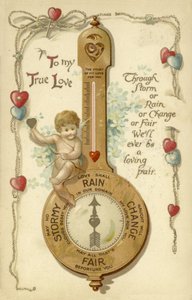 Valentijnskaart met barometer