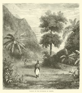 Vallei in het binnenland van Tahiti door English School