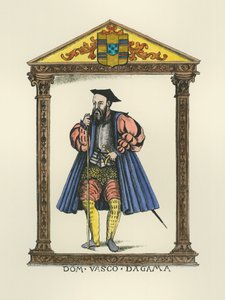 Vasco da Gama (gravure) door English School