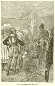 Vasco da Gama bezoekt de koning