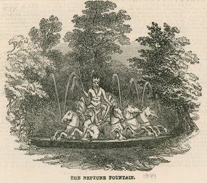Vauxhall Gardens, Londen: De Neptunusfontein door English School