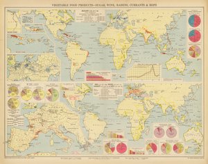 Groentevoedingsproducten, Suiker, Wijn, Rozijnen, Krenten en Hop