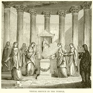 Vestaalse Dienst in de Tempel door English School