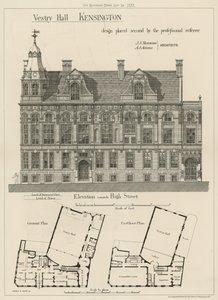 Vestry Hall, Kensington, ontwerp tweede geplaatst door de professionele scheidsrechter door English School