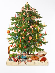 Victoriaanse kerstkaart door English School
