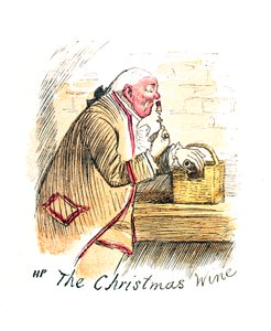 Victoriaanse kerstkaart getiteld 