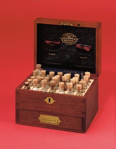 Victoriaanse homeopathische medicijnkist geproduceerd door James Epps & Co., midden 19e eeuw