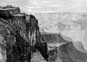 Uitzicht vanaf een punt nabij het Koningshuis, uit De Britse expeditie naar Abessinië, 1868