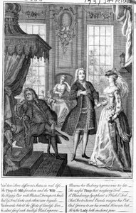 Bekijk hier Drie Verschillende Staten in het Echte Leven - de Koppelaar, de Verlaten Minnares en de Vrouw, 1735-6