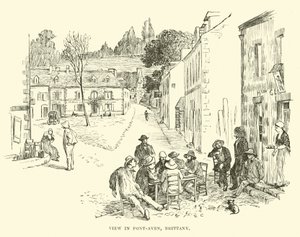 Uitzicht in Pont-Aven, Bretagne