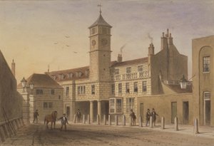Uitzicht op Bridge House in Bridge Yard, Tooley Street, 1846