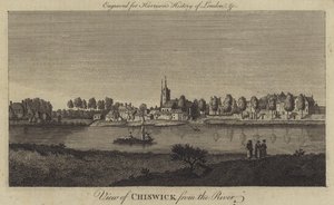 Uitzicht op Chiswick vanaf de rivier door English School