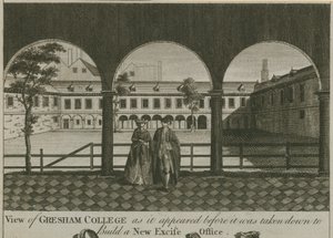 Uitzicht op Gresham College door English School