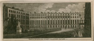 Uitzicht op Guidford Street vanaf Queen Square door English School