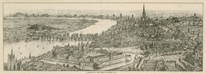 Uitzicht op Londen in de tijd van koning Hendrik VIII door English School