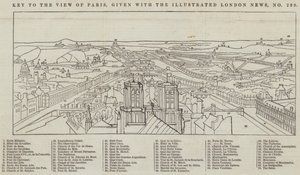 Uitzicht op Parijs, gegeven met The Illustrated London News door English School