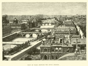 Uitzicht op Parijs, met de zeven bruggen
