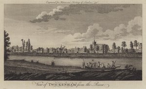 Uitzicht op Twickenham vanaf de rivier de Theems