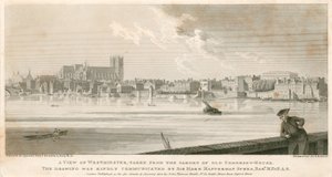 Uitzicht op Westminster, genomen vanuit de tuin van Old Somerset House