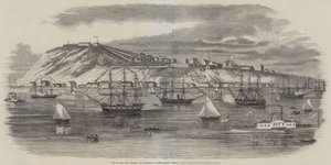 Uitzicht op de stad, citadel en haven van Quebec, Noord-Amerika door English School