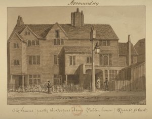 Uitzicht op de Coopers Arms Inn, Russell Street, 1828 door English School