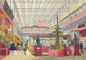 Uitzicht op de Franse sectie van de Grote Tentoonstelling van 1851, uit Dickinsons Comprehensive Pictures