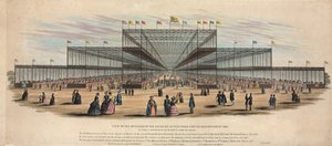 Uitzicht op het Interieur van het Gebouw in Hyde Park voor de Tentoonstelling van 1851 door English School