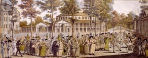 Uitzicht op het Jubileumbal, Ranelagh Gardens, ter viering van de verjaardag van George, Prins van Wales, 24 mei 1759 door English School