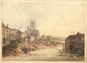 Uitzicht op de rivier Irwell, Manchester