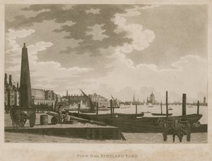 Uitzicht op de rivier de Theems, Londen, vanuit Scotland Yard door English School