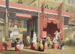 Uitzicht op de secties Zweden, Noorwegen en Denemarken van de Grote Tentoonstelling van 1851, uit Dickinsons Comprehensive Pictures