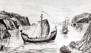 Vikingschepen door English School
