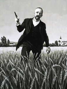 Vincent Van Gogh loopt door een korenveld naar zijn dood door English School