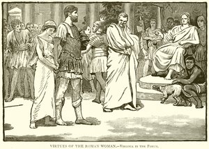 Deugden van de Romeinse Vrouw.--Virginia in het Forum door English School