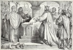Bezoek van Karel de Grote aan de paus, illustratie uit The History of Protestantism door James Aitken Wylie (1808-1890), gepubliceerd 1878 door English School