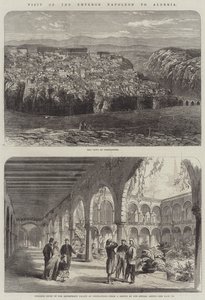 Bezoek van Keizer Napoleon aan Algerije (gravure) door English School