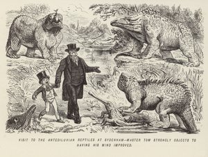 Bezoek aan de antediluviaanse reptielen in Sydenham door English School