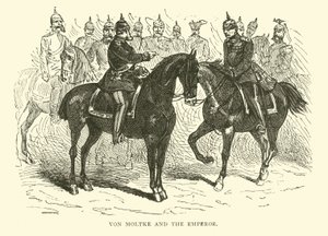 Von Moltke en de keizer, januari 1871 door English School