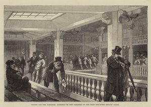 Stemmen voor de Nationale Vergadering in het Theater van het Doven- en Stommenasiel, Parijs door English School