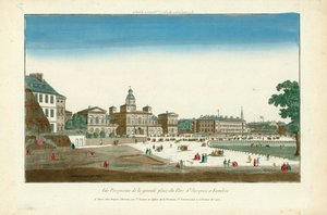 Vue perspective de la grande place du Parc St Jacques at Londres door English School