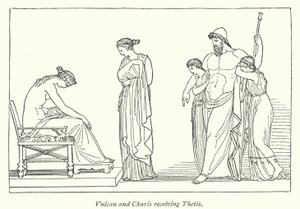 Vulcanus en Charis Ontmoeten Thetis