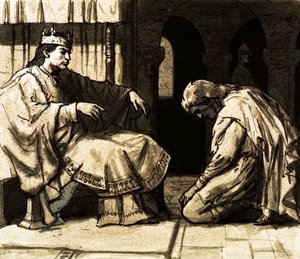 Waltheof ging naar Normandië om gratie te vragen aan koning Willem door English School